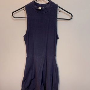 Skater dress with high neck